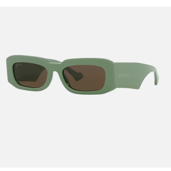 Gucci rectangle sunglasses in green - Picture 1 of 5